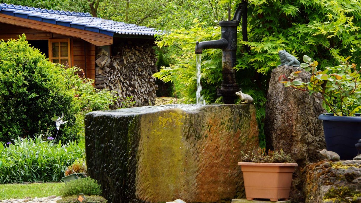 Grundwasser zum Bewässern des Gartens