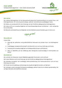 Leitbild vom Verband Wohneigentum NRW e.V.