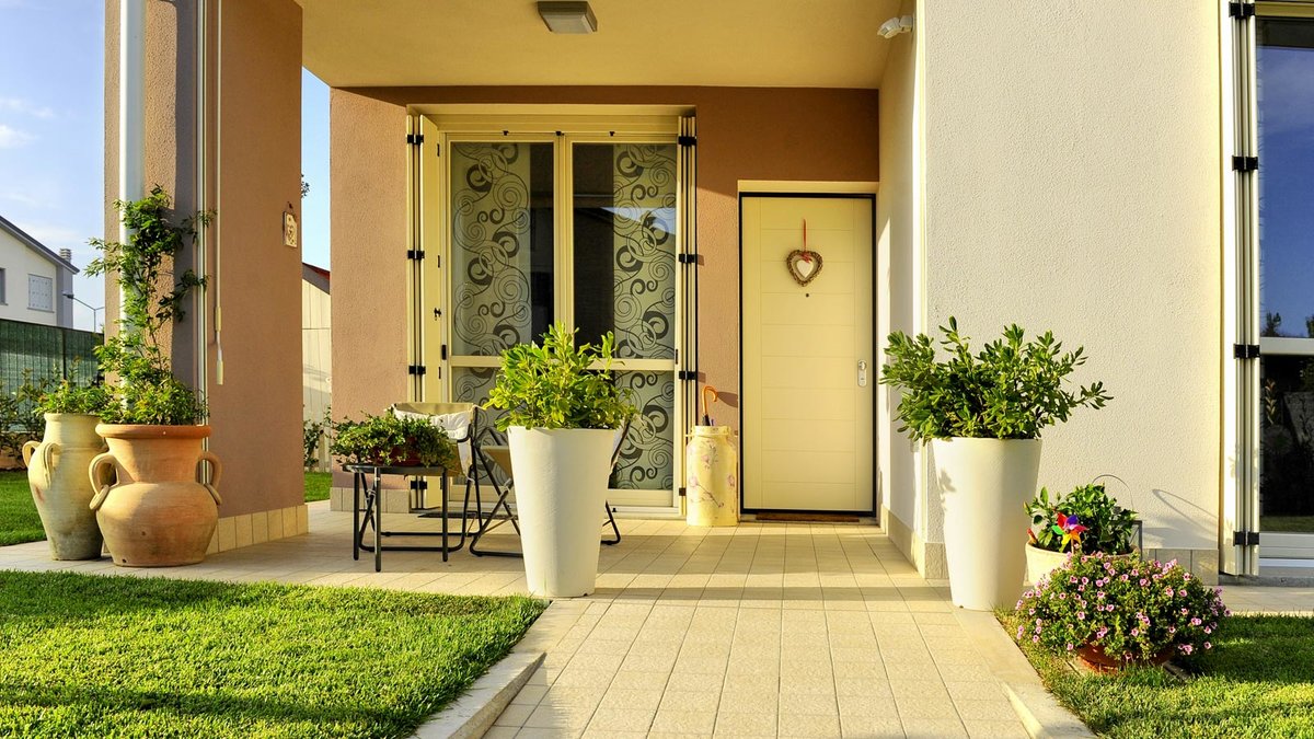 Beispiel für einen  barrierefreier Zugang ins Haus