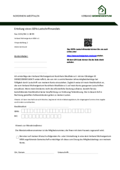 SEPA-Lastschriftmandat 