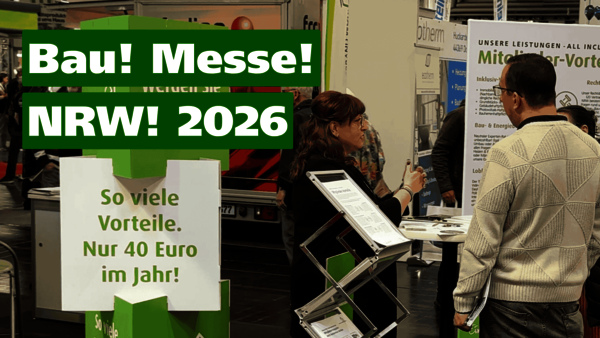Der Verband Wohneigentum NRW bei der Baumesse NRW in Dortmund 2026.