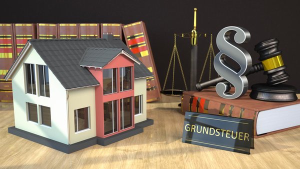 Gerichtshammer, Gesetzbücher, Grundsteuer, Haus, Modell, Paragraph, Schild, Urteil, Waage